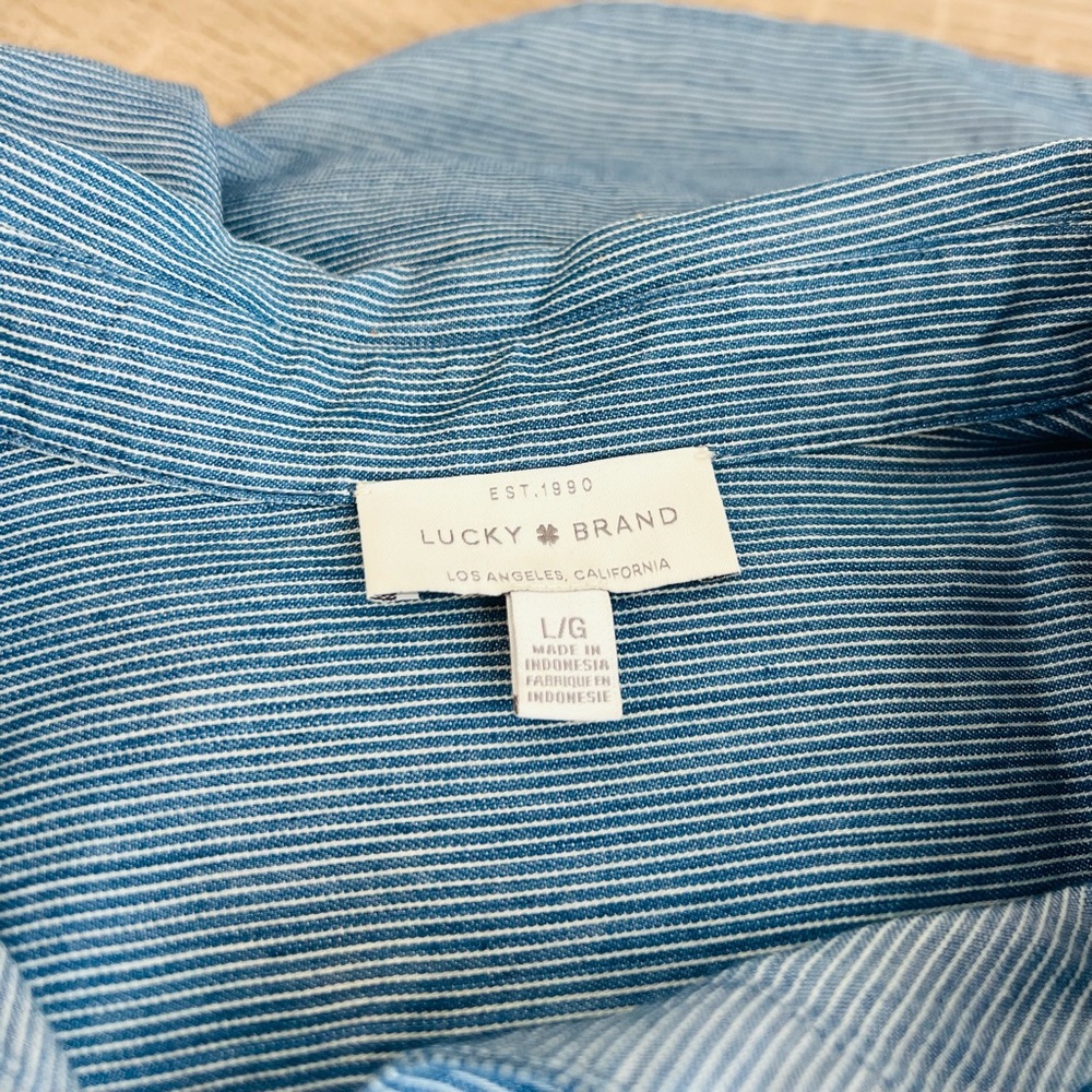 Lucky Brand Blue Pinstripe Shirt